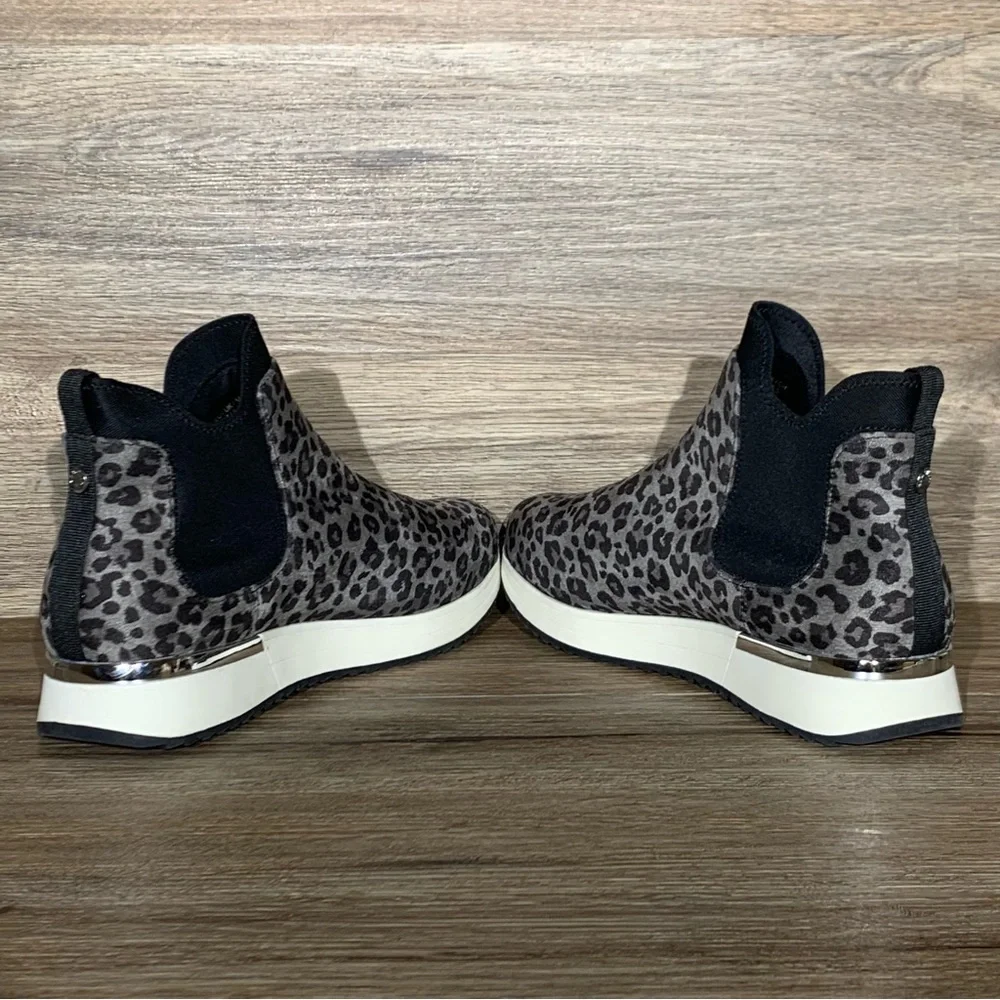 Kenneth Cole Reaction Cameron Chelsea Black and Gray Leopard Slip-on Sneaker 9 - Picture 6 of 10